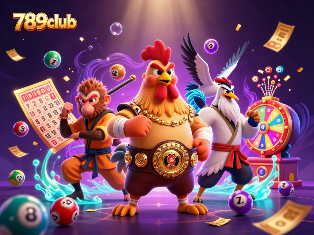 Engage with 789club's vibrant 3D illustrated casino adventure featuring dynamic gaming elements.