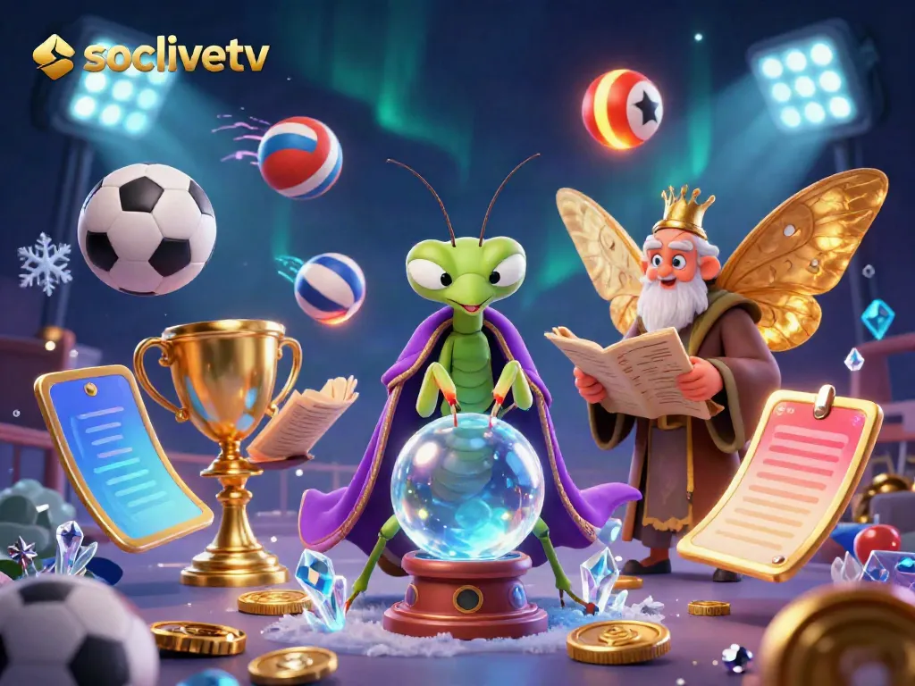 Engage with sports betting through SocoliveTV's dynamic scene filled with vibrant elements.