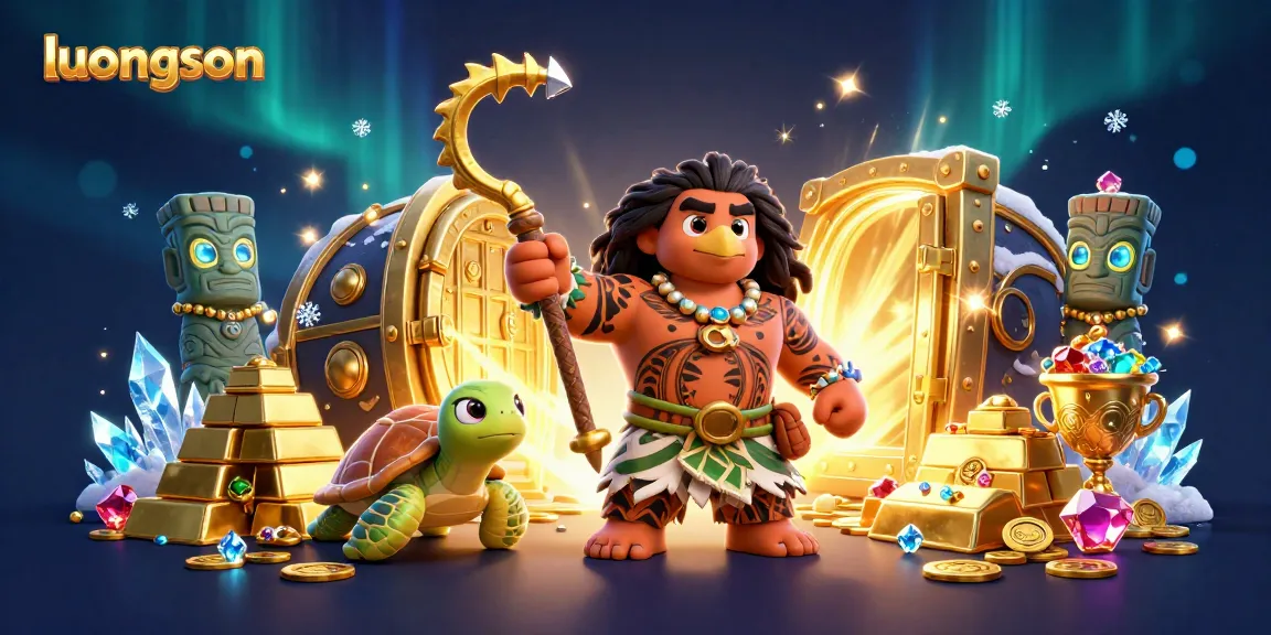 Experience high-stakes fun with luongson's vibrant 3D illustration featuring thrilling casino treasures.