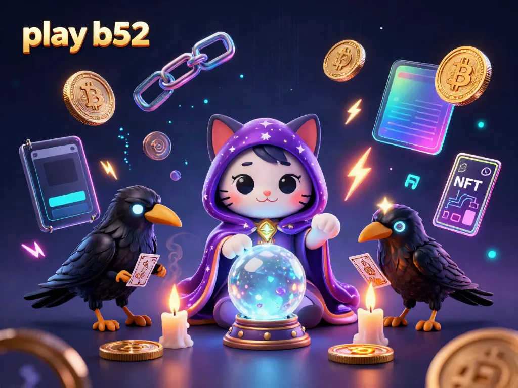 Join the fun to play b52 in an exciting mystical casino scene with vibrant characters.