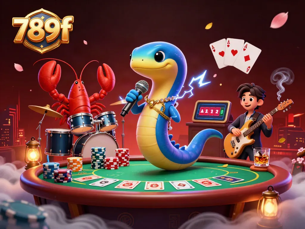 Experience the thrill at 789f with a vibrant, underwater casino scene featuring dynamic characters and poker elements.