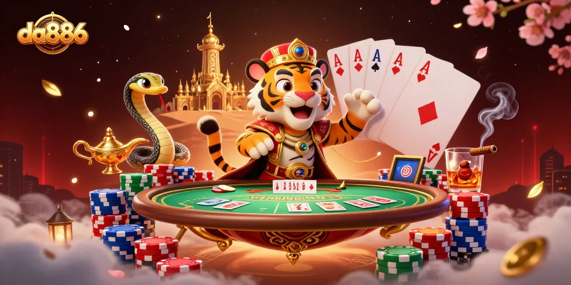 Experience the captivating da886 casino realm with vibrant poker elements and enchanting characters.