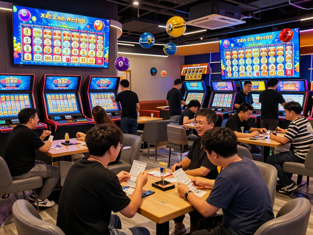 Xổ Số Net88 players engaging in vibrant lottery gaming experience