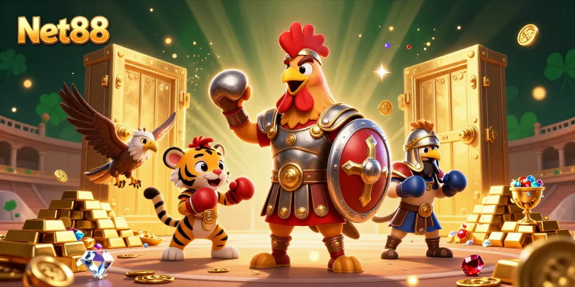 Engage in thrilling gameplay with Net88, featuring a dynamic casino scene rich in excitement.