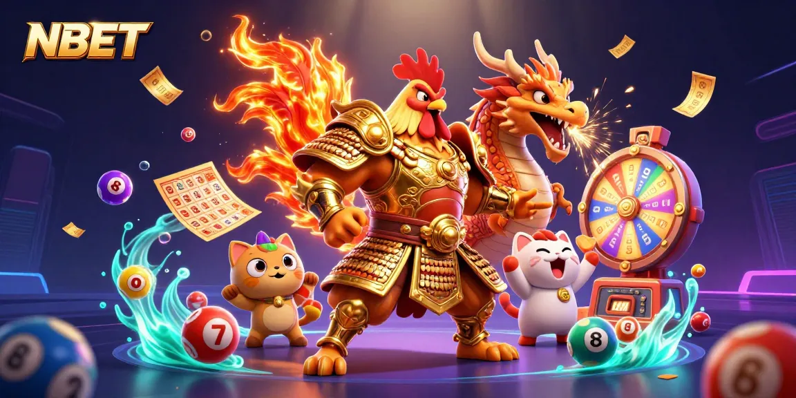 Engage in exhilarating gaming adventures with NBET's visually stunning casino scene.