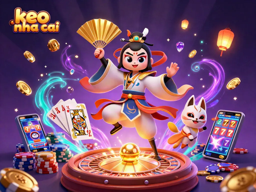 Experience thrilling moments with keo nha cai as kabuki warriors flutter in a vibrant casino atmosphere.