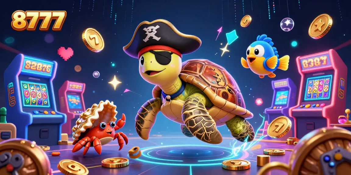 Experience thrilling 8777 casino action with a vibrant underwater scene featuring entertaining characters and game elements.