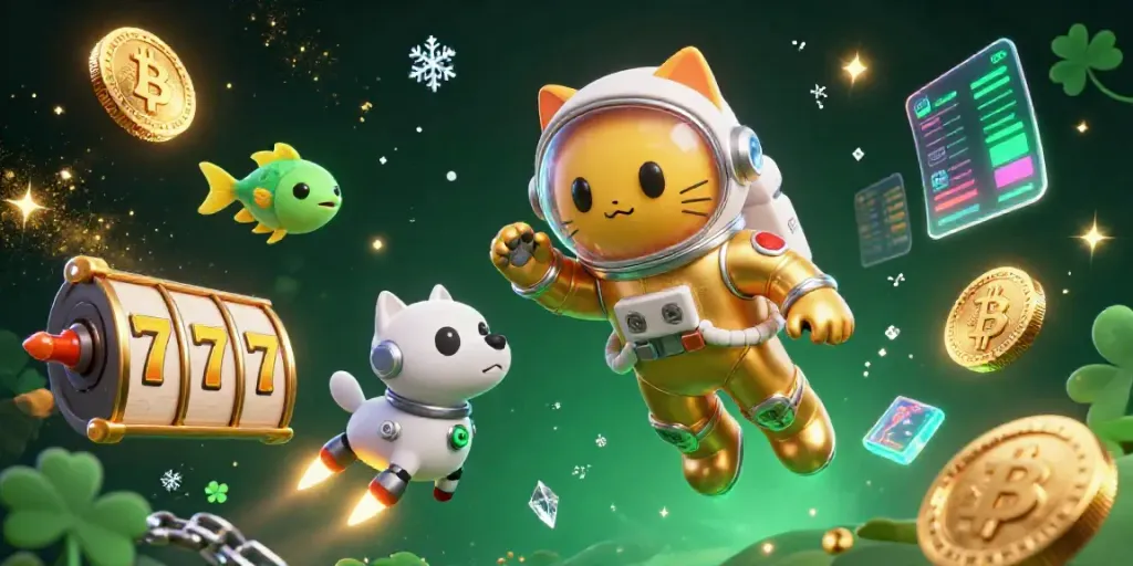 Experience slot excitement with bet88, featuring a cosmic cat and robot dog in a vibrant 3D scene.