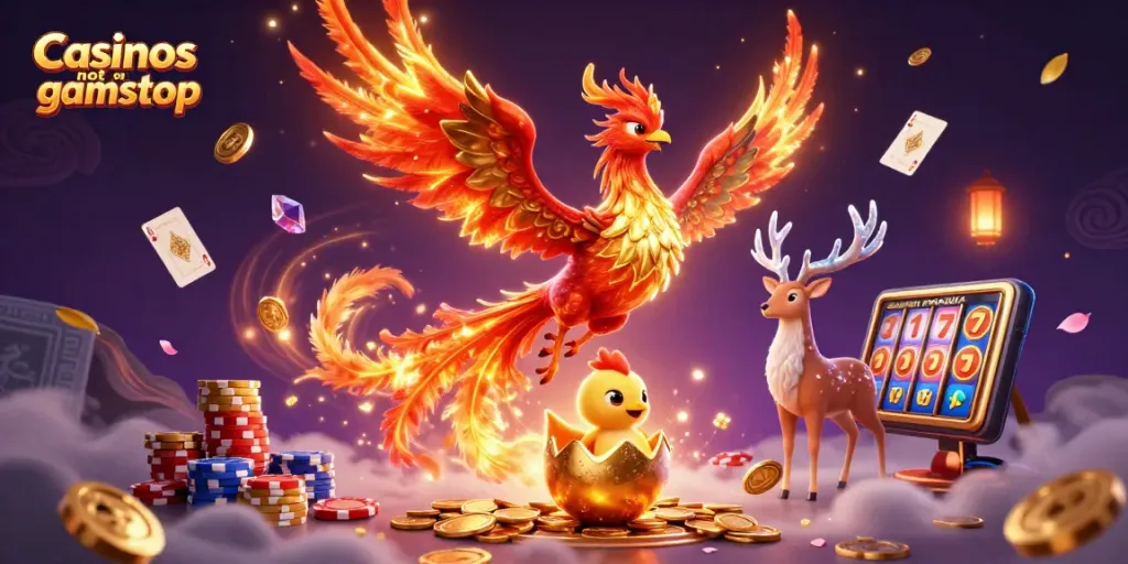 Experience excitement at Casinos not on gamstop with golden coins, vibrant characters, and thrilling action.