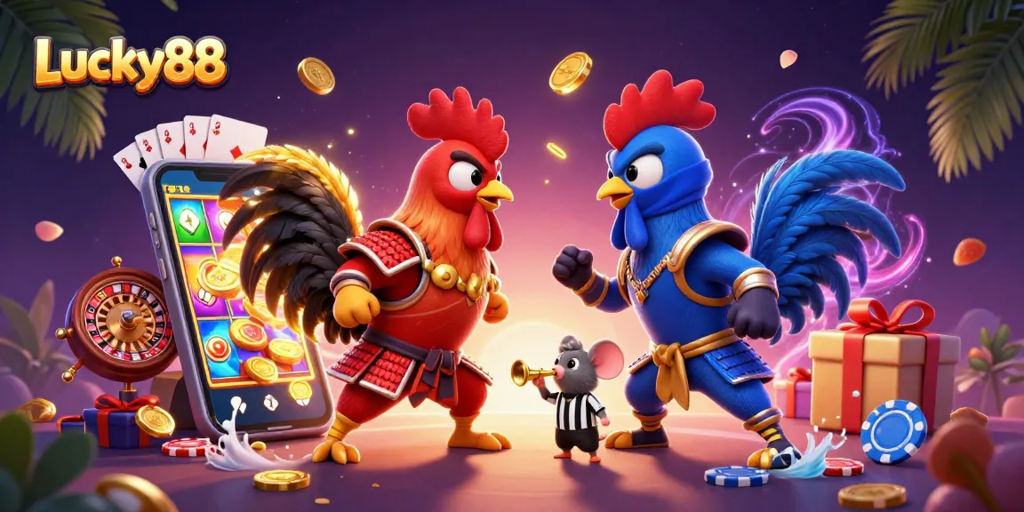Engage in dynamic gameplay and win big with Lucky88's thrilling cockfighting action.