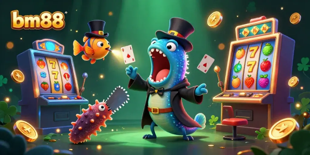 Join the magic at bm88 with bioluminescent creatures performing dazzling casino tricks.