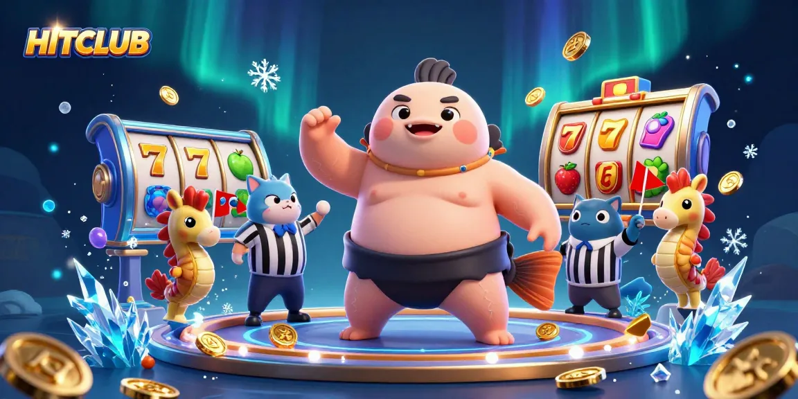 Spin and win with HITCLUB’s adventurous 3D casino scene capturing exhilarating moments from slot games.