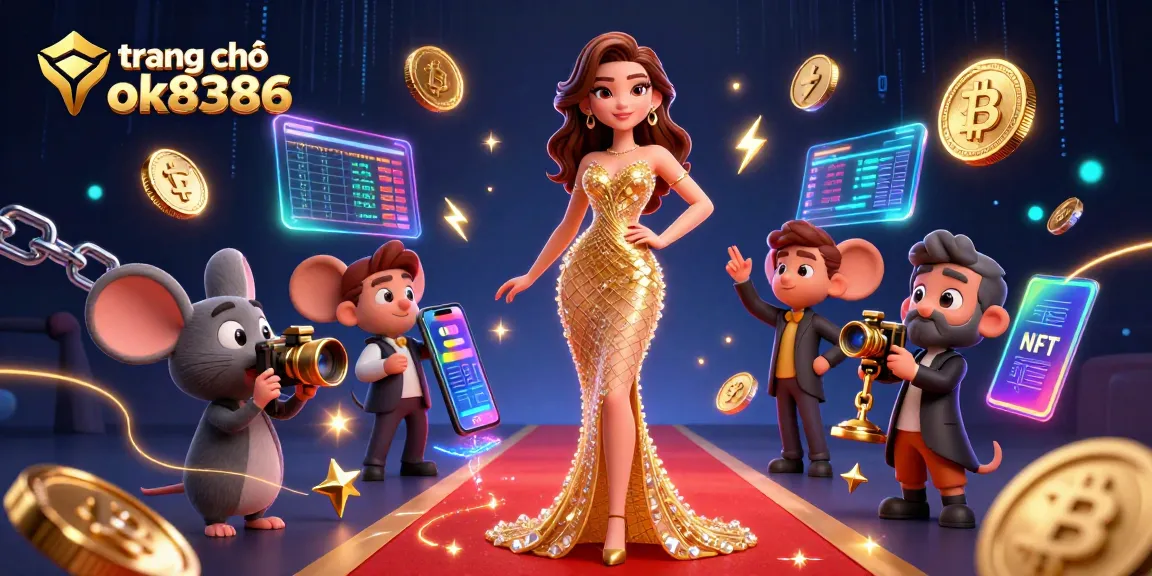 Experience the excitement of trang chủ ok8386 with vibrant 3D casino and crypto elements in a dynamic scene.