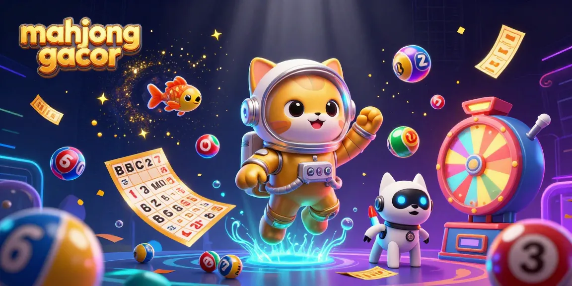 Engage with mahjong gacor in this vibrant 3D scene filled with colorful jackpot elements and playful characters.