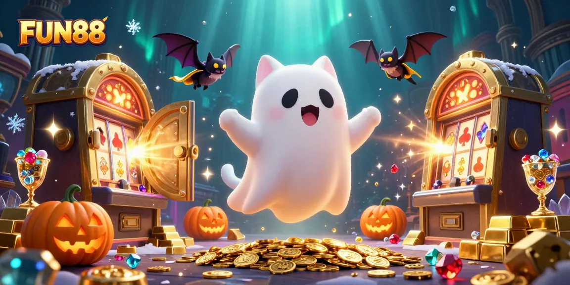 Play exciting games at FUN88 in a vibrant, haunted casino filled with treasures.