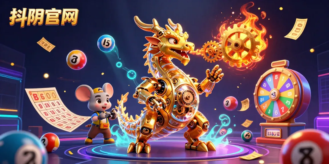 Experience the thrilling 抖阴官网 as colorful lottery balls and prizes spring into action in this dynamic digital illustration.