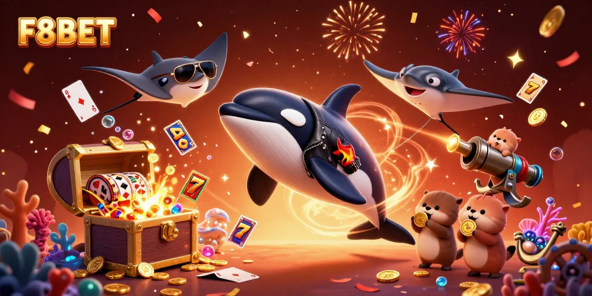 Engage with F8BET’s thrilling online slots, featuring vibrant characters and exciting gameplay elements.