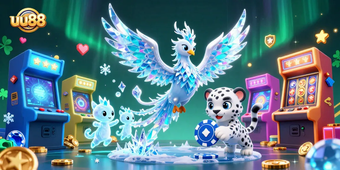 Experience thrilling jackpots with uu88 as vibrant characters and casino elements fill the scene.