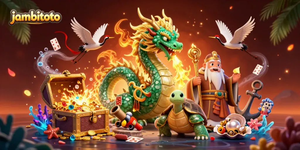 Engage with jambitoto's thrilling dragon adventure featuring a legendary jade dragon and wise turtle sage.