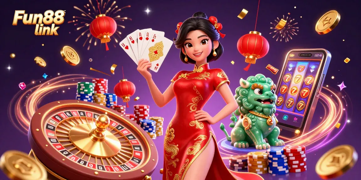 Win big with Fun88 link while enjoying a vibrant 3D casino experience featuring captivating elements.