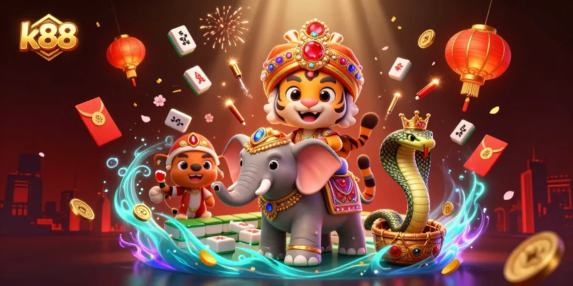 K88 enhances your casino experience with dynamic games featuring an energetic scene with vibrant colors