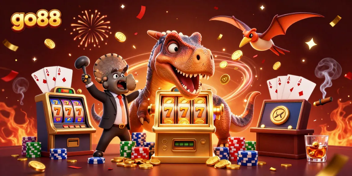 go88 players celebrate a jackpot win at a vibrant online casino drawing in golden coins
