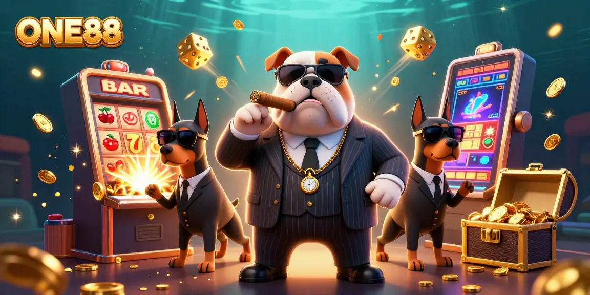 Engage in thrilling gaming with ONE88's vibrant 3D casino scene featuring jackpot excitement.