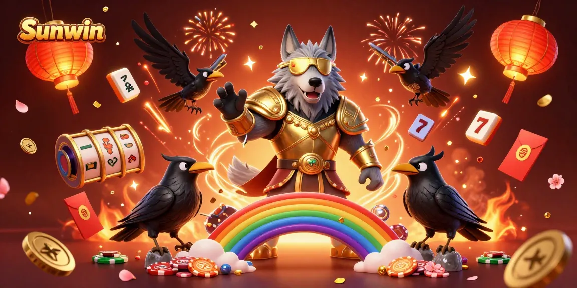 Experience the excitement of Sunwin with Odin and his ravens in a captivating casino scene.