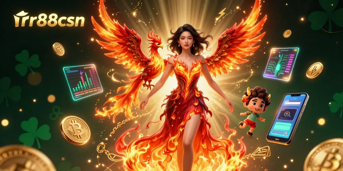 Experience thrilling gaming at rr88csn with a vibrant casino scene featuring stunning characters and crypto elements.