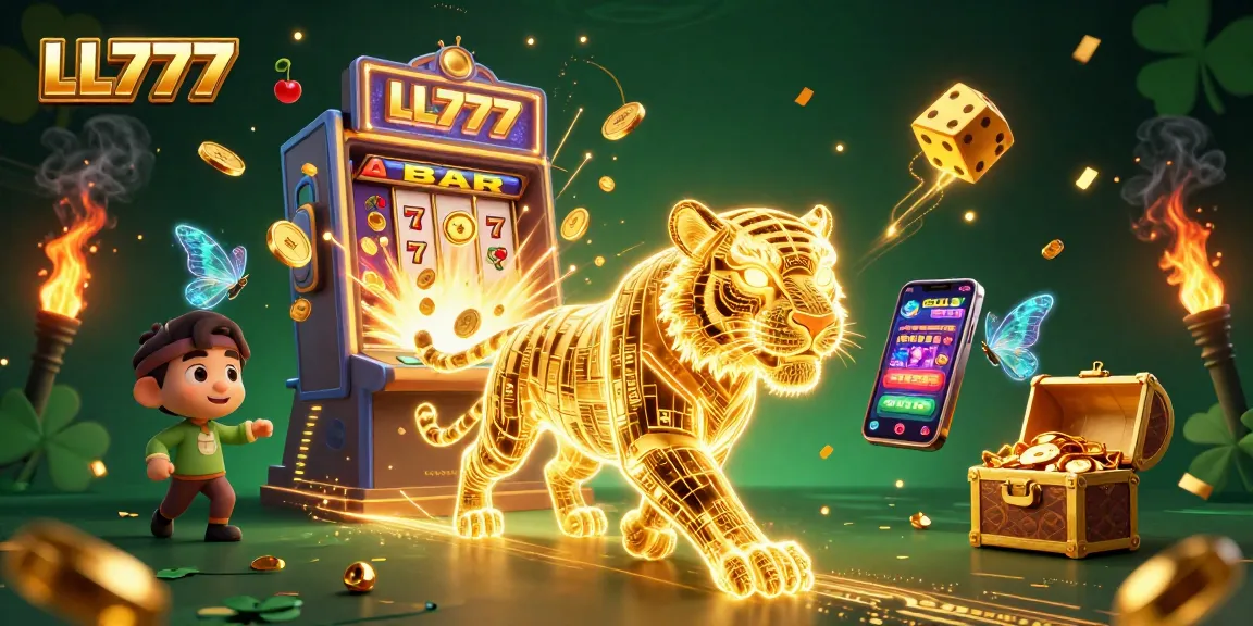 Experience thrilling gameplay at LL777 with a mesmerizing digital casino scene featuring vibrant graphics.