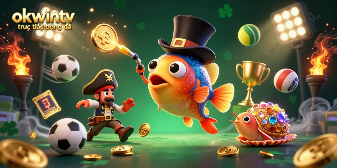 Experience the excitement of okwintv trực tiếp bóng đá with a vibrant 3D illustration showcasing sports elements and dynamic characters.