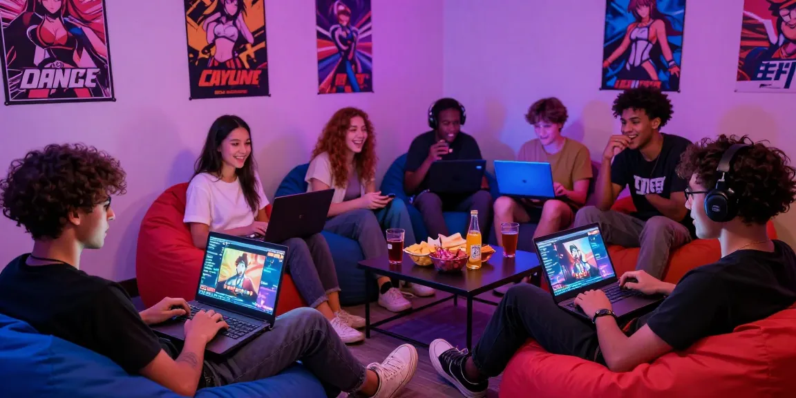 Play free hentai game with friends in an inviting gaming lounge.