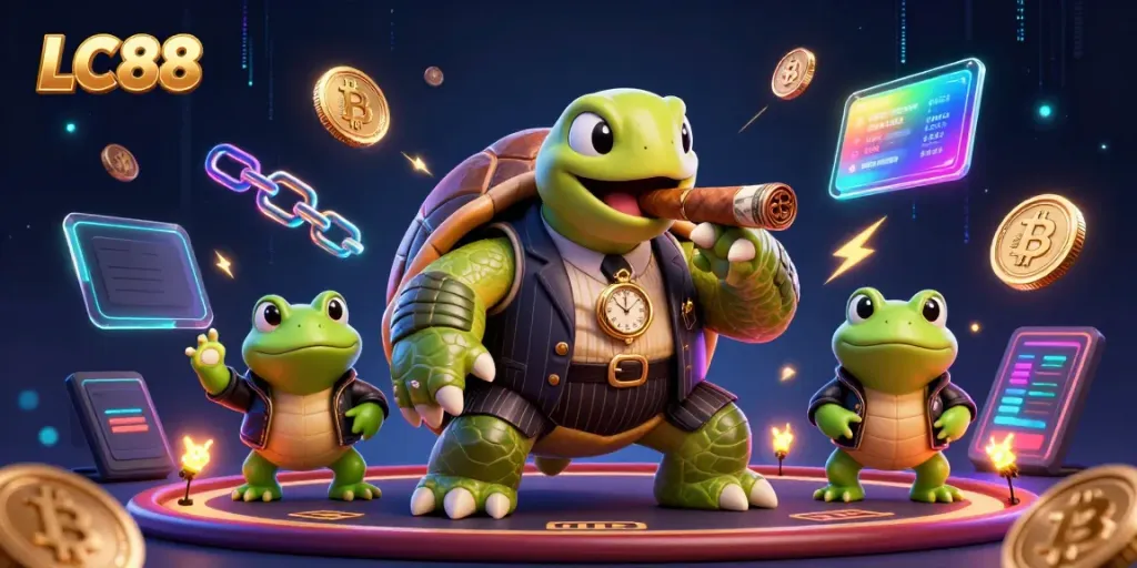 Experience thrilling casino gameplay with LC88, featuring colorful characters and vibrant casino elements.