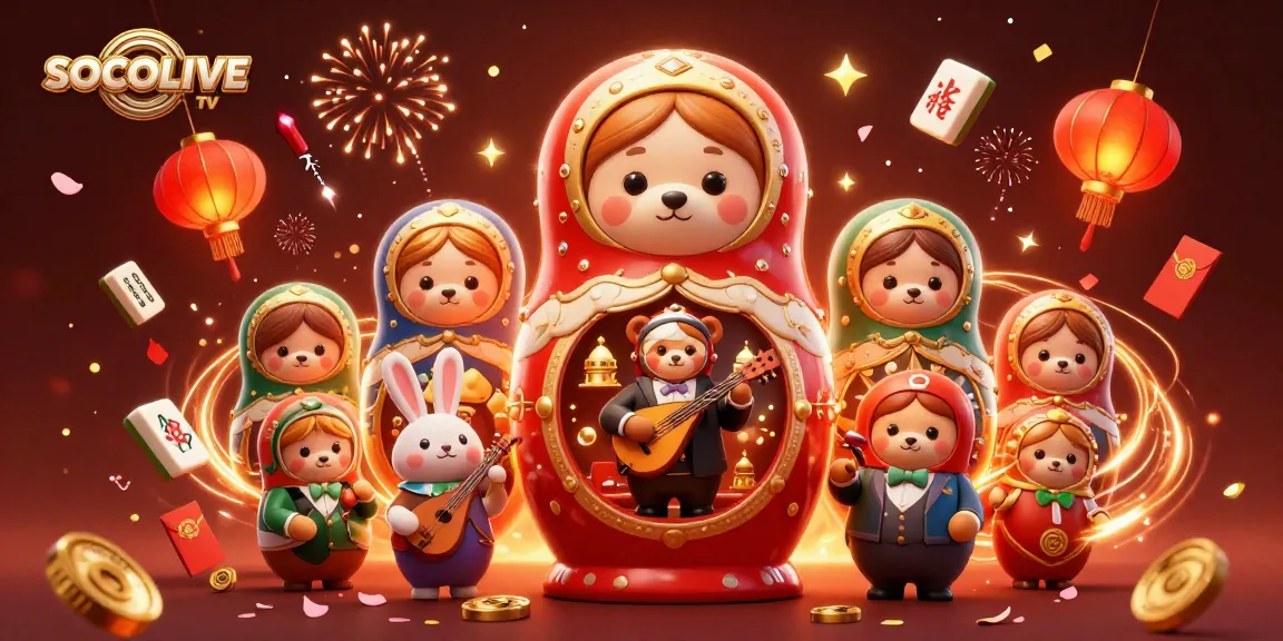 SOCOLIVE TV showcases colorful cartoon bears and vibrant gambling elements in a festive casino scene.