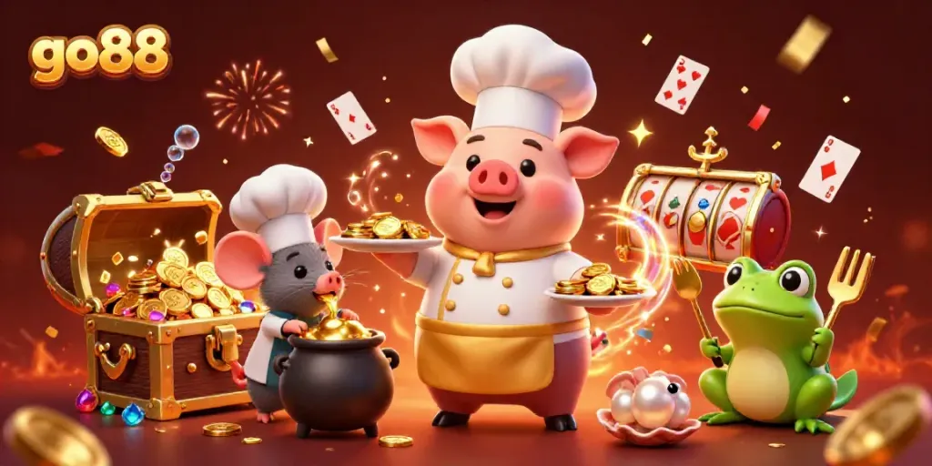 Experience exciting gaming rewards at go88 with vibrant characters and elements.