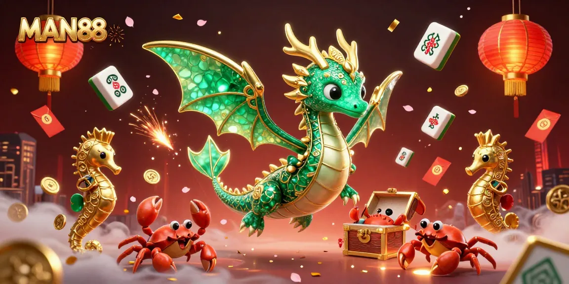 Experience thrilling play at MAN88 with a vibrant 3D environment filled with fortune elements.