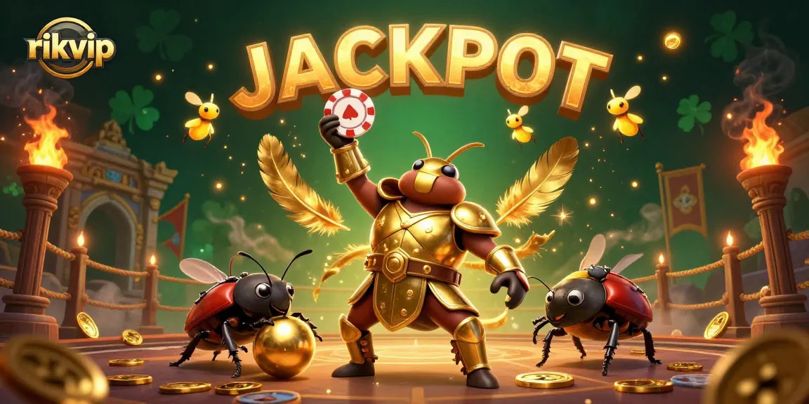 Experience big wins with rikvip at a dynamic casino scene featuring vibrant characters and action.