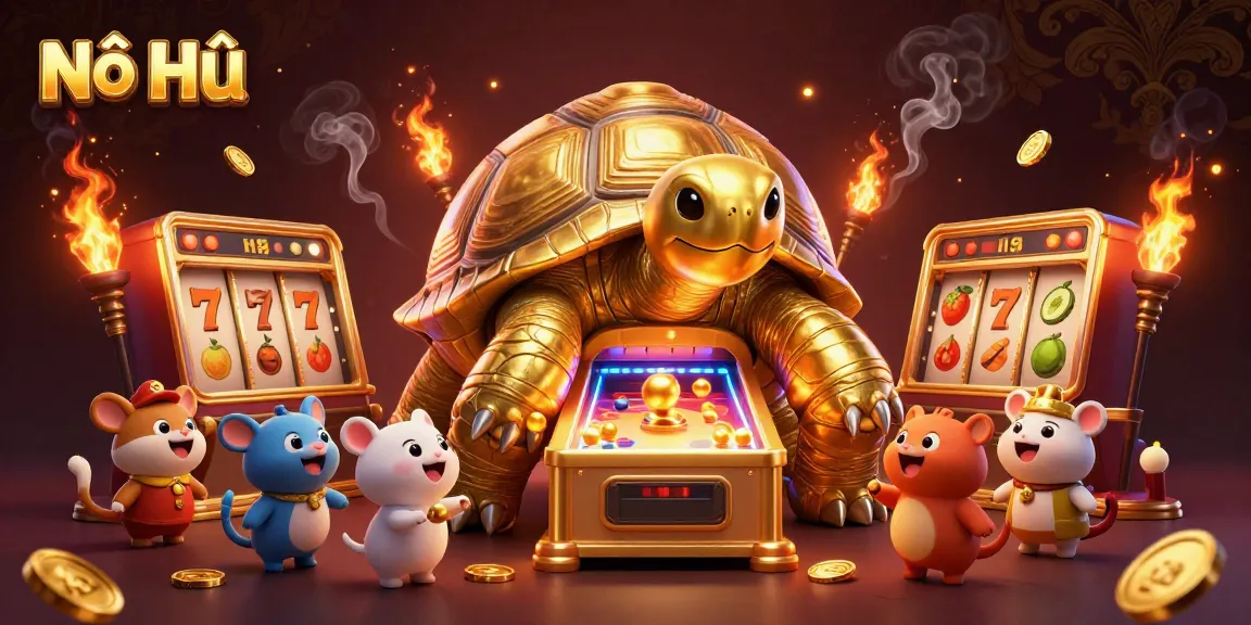 Nổ Hũ showcases players engaging in thrilling jackpot slots with a vibrant and dynamic atmosphere.