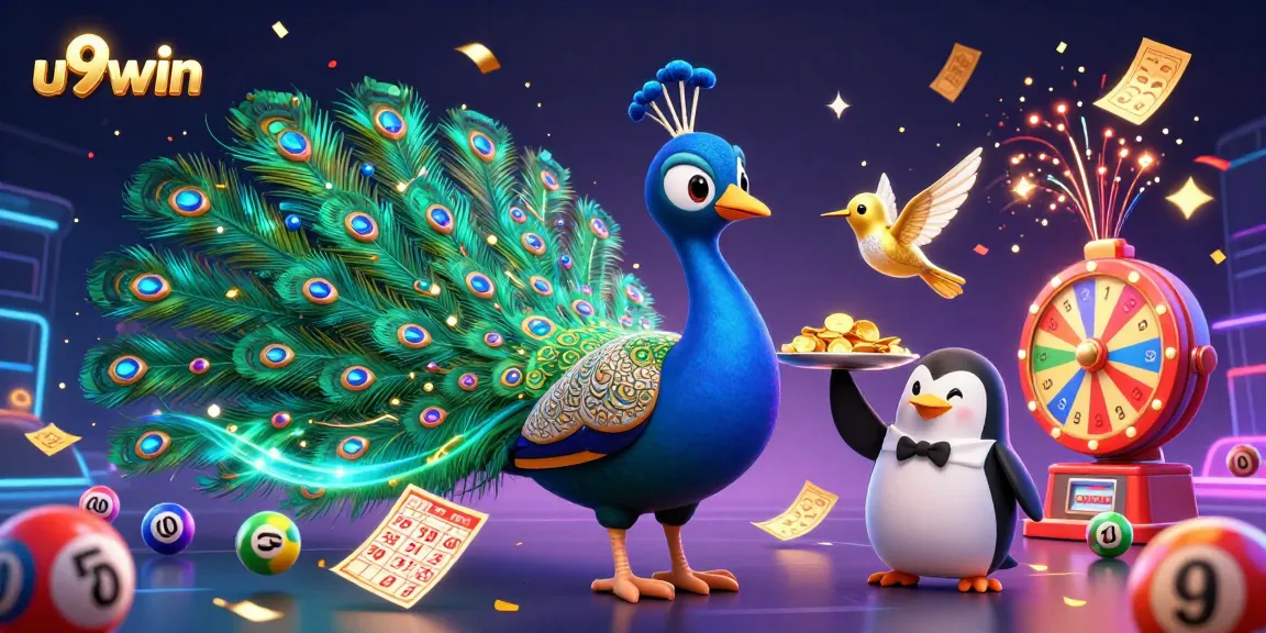 Engage with u9win's vibrant gaming world featuring playful characters and dynamic gambling elements.