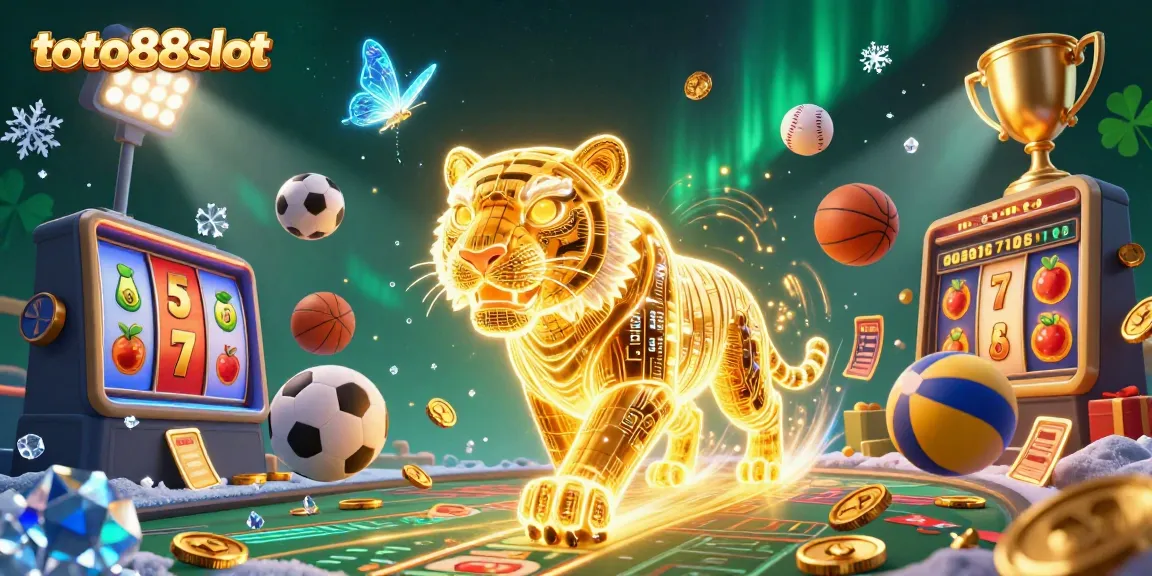 Experience the thrilling world of toto88slot with dynamic gaming elements in an immersive casino scene.