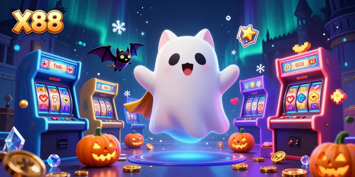 X88 offers thrilling gaming experiences with vibrant arcade scenes filled with jackpots and ghostly companions.