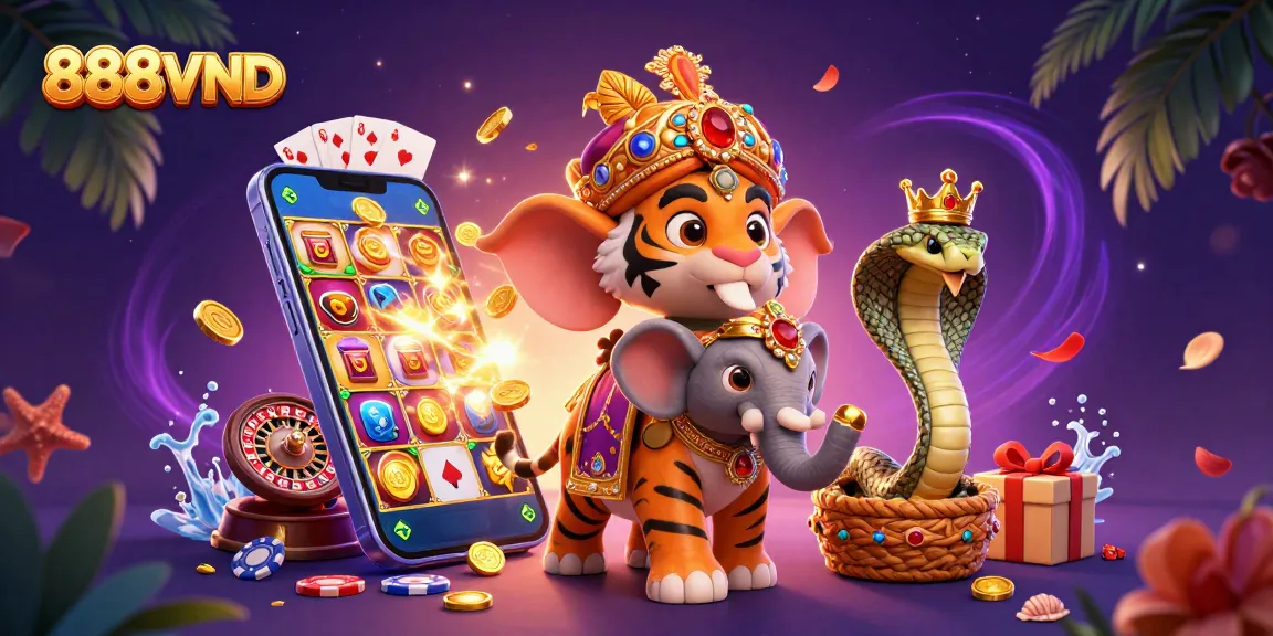 Experience thrilling slots with 888VND's exciting games and vibrant casino atmosphere