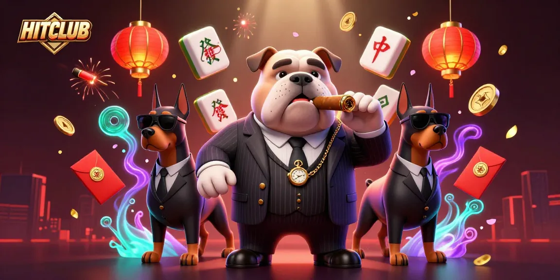 HITCLUB brings excitement with a mafia bulldog boss and dynamic casino elements in a vibrant scene