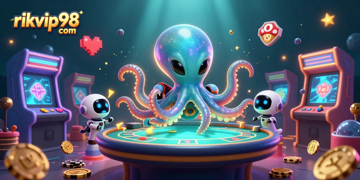 Experience the thrill at rikvip98 com with vibrant alien-themed poker action.