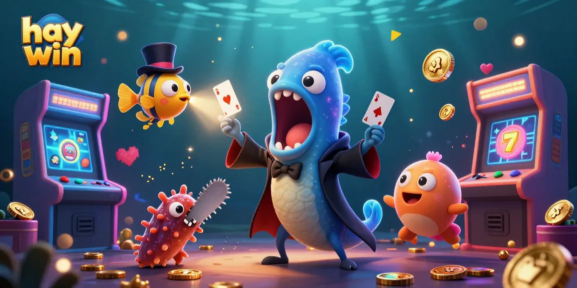 Experience exciting gameplay with hay win casino-themed characters in a vibrant underwater setting.