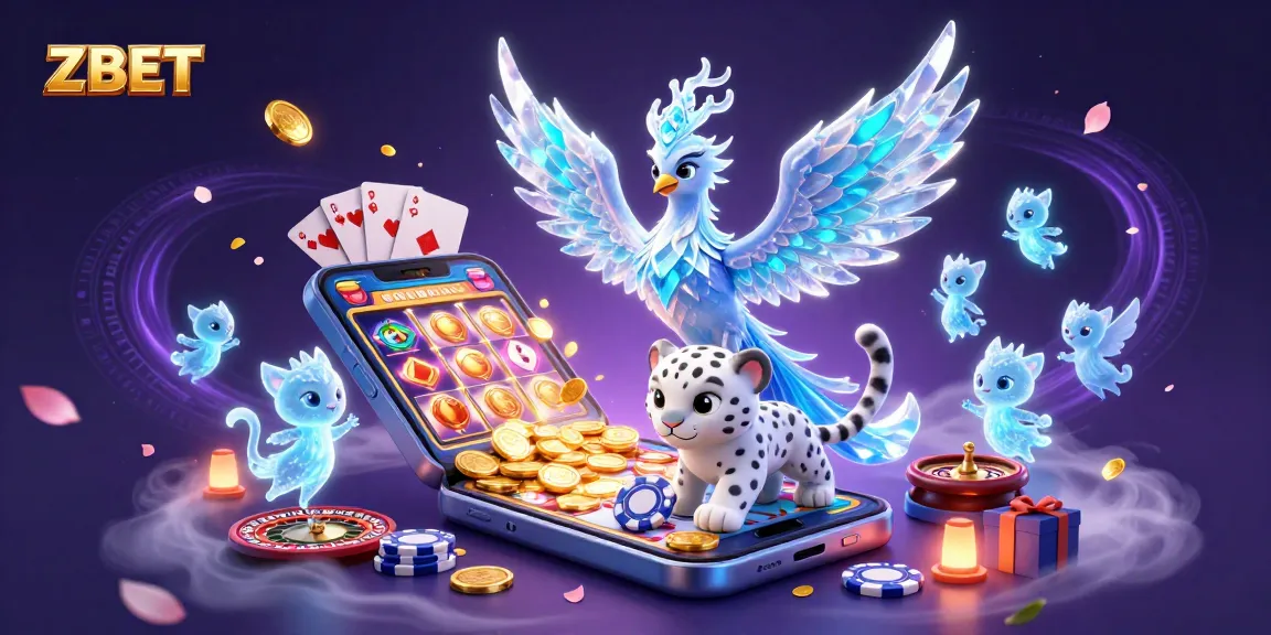 ZBET players experience thrilling fun with 3D characters, slots, and glowing game elements