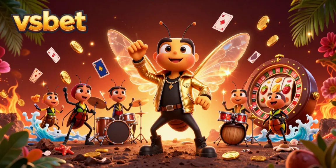 Experience thrilling game action at vsbet with dynamic casino elements and vibrant characters.