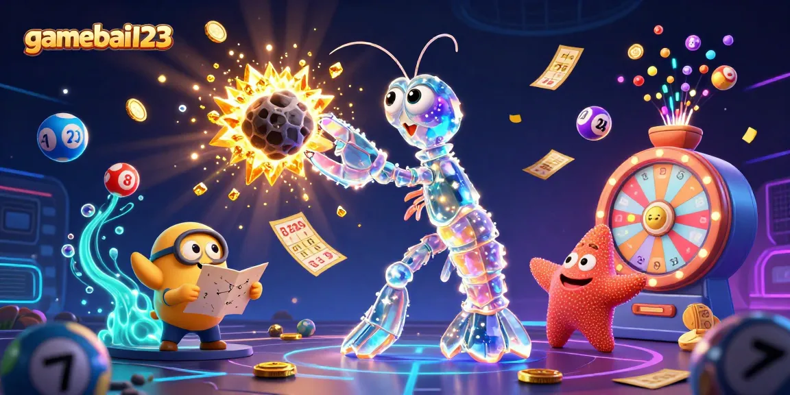 Gamebai123 features an explosive casino adventure with a galactic shrimp brawling for cosmic rewards.