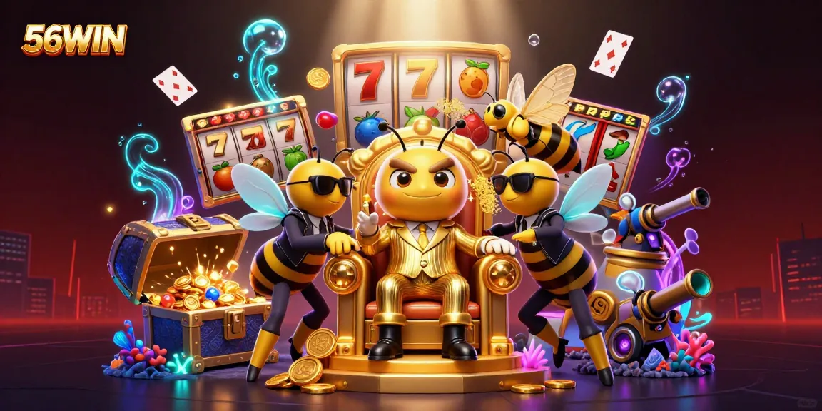 Join the adventure at 56WIN with vibrant gaming elements and an engaging casino atmosphere.
