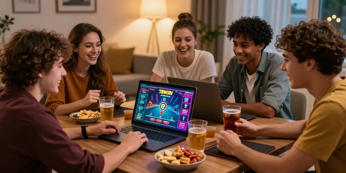 Friends enjoying an online game at 78WIN, capturing the excitement and camaraderie of gaming.